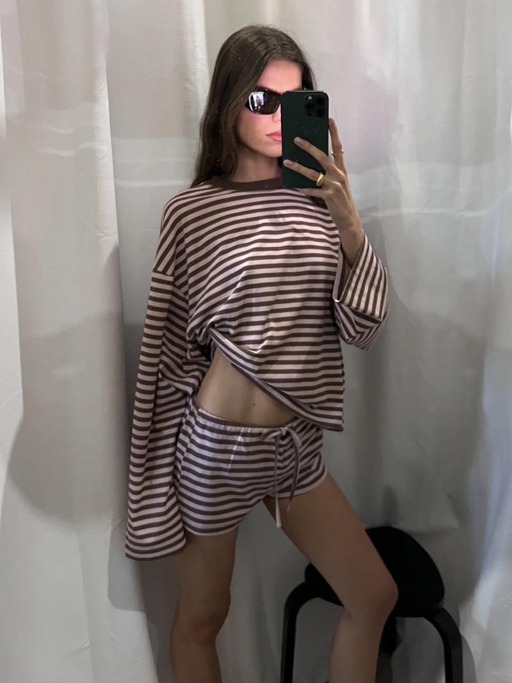 LIONESS | KOURTNEY BLOOMERS | CHOCOLATE BLUSH STRIPE | 1P